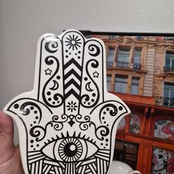 Evil eye hamsa pot new
