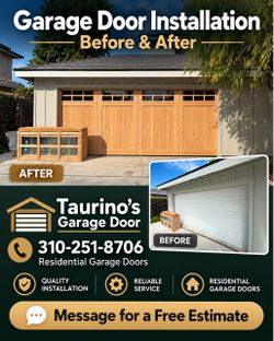 Garage Door Installation – Wood Look Garage Door