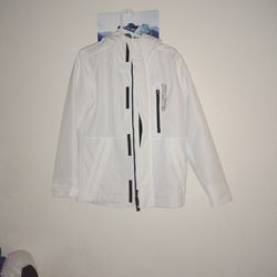WHITE Hollister Rain Coat(XS)