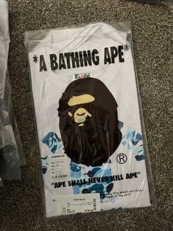 BAPE A Bathing Ape College Light Blue Tee XL