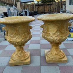 New Flower Pots Made Out Of Cement Perfect Gift 
