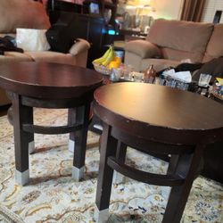 Set Of Two  Round Small Table  Coffee Table   Side Table