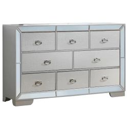 Hollywood Hills 8-Drawer Silver Dresser (40 in. x 66 in. x 21 in.)