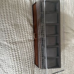 6 Slot Wooden Watch Box 