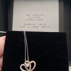 Kay Jewelers Two Heart Necklace 