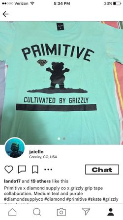Medium PRIMITIVE x DIAMOND supply co x GRIZZLY grip tape