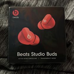 Red Beats Studio Buds 