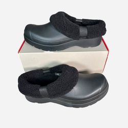 Hunter Play Men’s Sherpa Fur Lined Black Insulated Clogs Sz 9