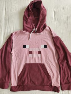 Pig Face Minecraft Hoodie Sweatshirt  Adult  Small Halloween Costume