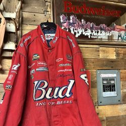 NASCAR Jacket  And Budweiser Guitar Just Hanging Around 