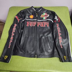 Jacket Leather Borrego Hecha En Mexico. FERRARI. .LARGE.