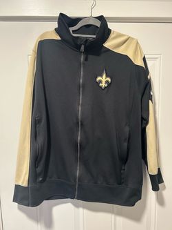 Nike NFL New Orleans Saints Dri-FIT Full Zip Jacket Black Gold Mens XL On Field
