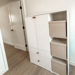 VIHALS Storage unit, white, 105x37x140 cm
