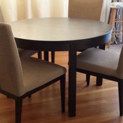 Roth & Allen  Set Od 4 Parson Dining Chairs Metal Leg Indoor Outdoor 