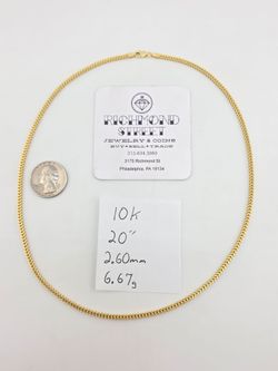 10k 20" 2.60mm franco necklace
