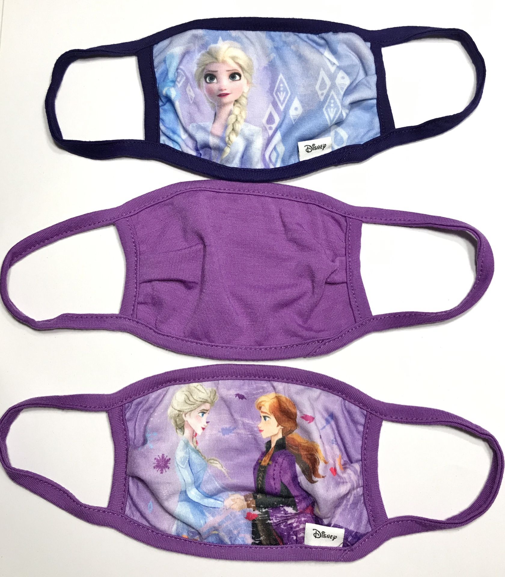 New Disney Frozen 2 Elsa Anna Kids Cloth Face Masks Sealed 3 pack