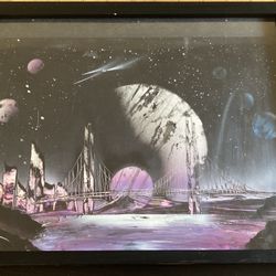 Framed Golden Gate Bridge Graffiti Art