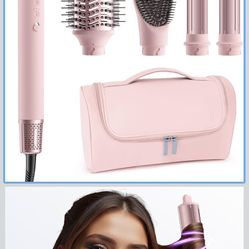 5 in 1 Hot Air Styler Wrap – High-Speed Hair Dryer Brush with Auto Wrap Curlers, Fast Drying & Frizz-Free Styling, No Heat Damage, Volumizing Brush wi