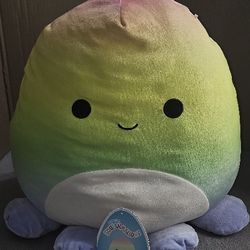 2022 Elodie The Octopus Squishmallow Plush Toy Rainbow
