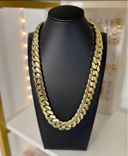 Miami Cuban Link Gold Necklace 20mm 22mm