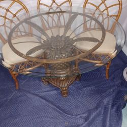 Pineapple Table And Three Chairs Beautiful 