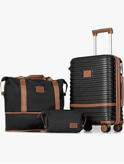 Joyway 3-Piece Front Opening Cover Carry-on Luggage Side Hooks TSA Lock Spinner Wheels YKK Zippers