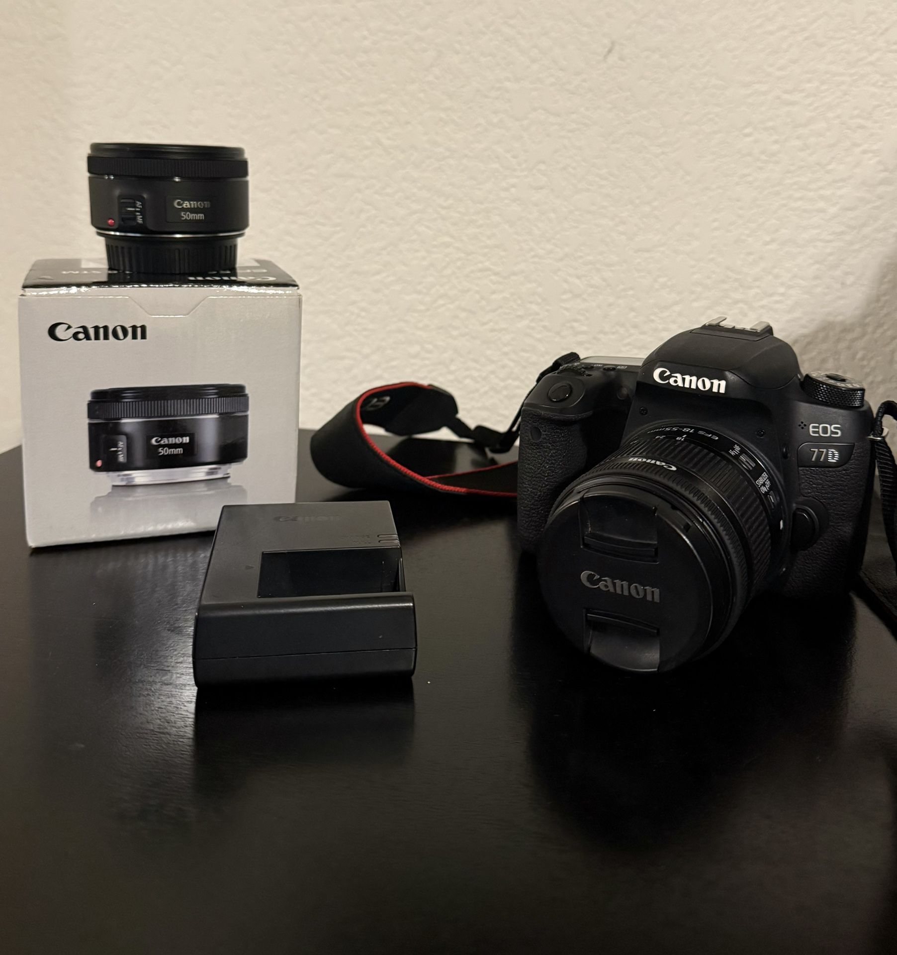 Canon 77d w/ Kit lens and 50mm 1.8 (read description)