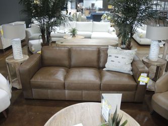 Natuzzi Editions Copenhagen Dark Brown Leather Sofa - Dark Brown (Photographs As Light Taupe-Brown) | Couch | Living Room Couch