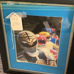 Framed Power Ranger Photo  VINTAGE 