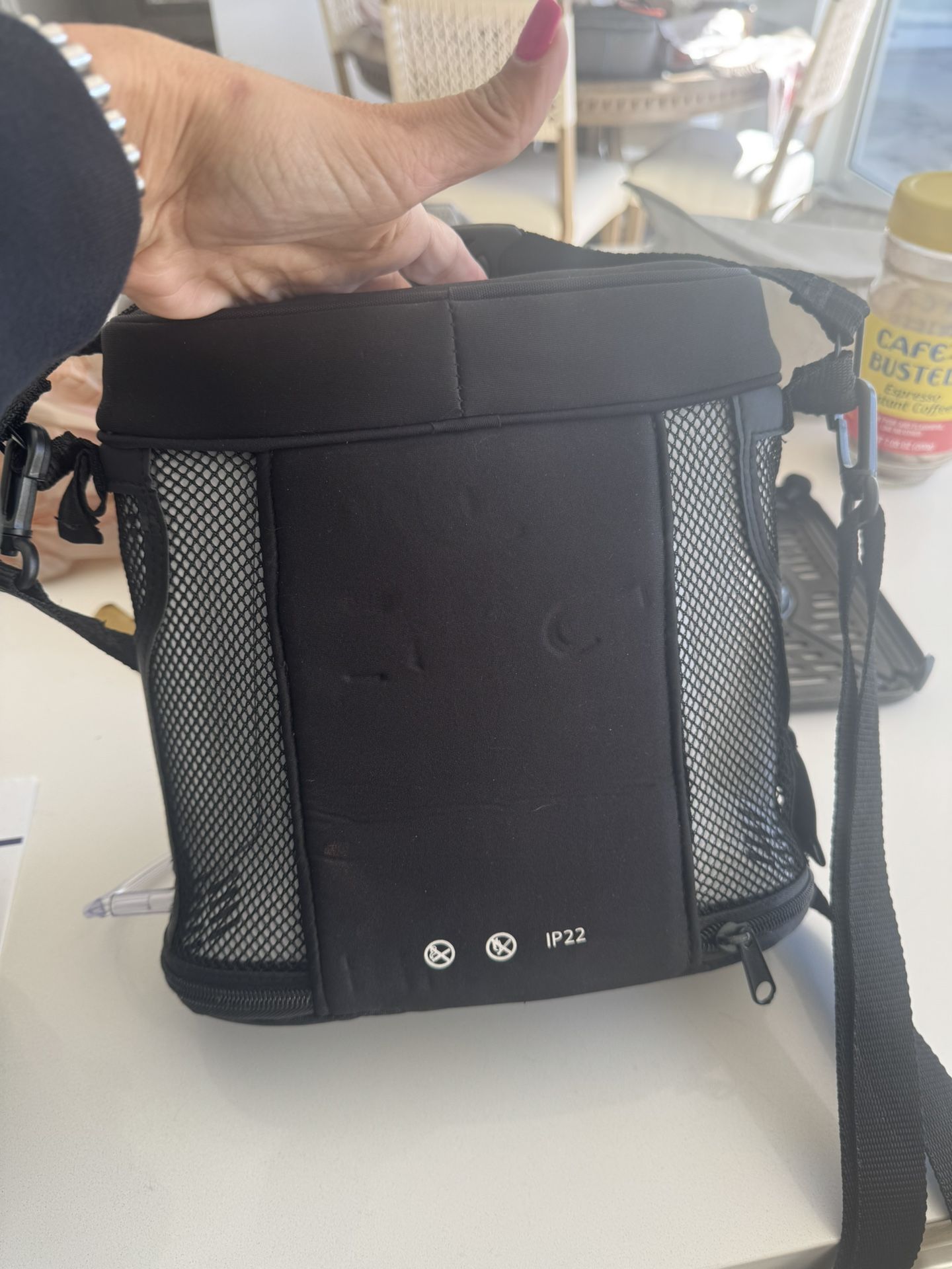Portable Oxygen Machine With Carrying Pouch.