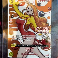 One Piece X Round 1 Collab Nami Card 