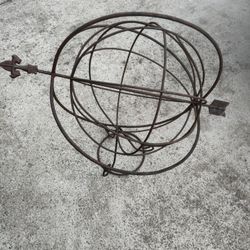 Iron Spherical Orb - Yard Art