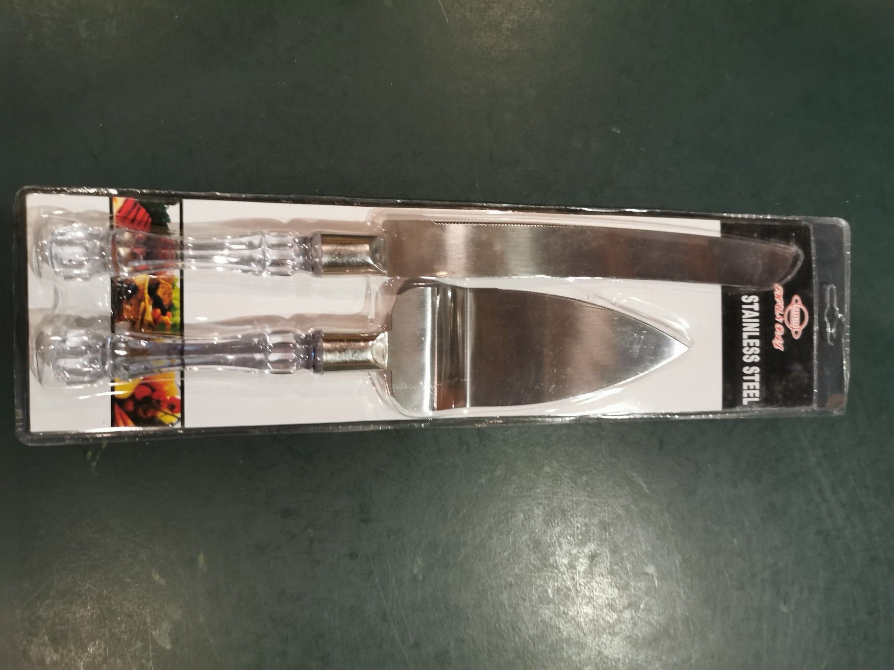 Knife and Server Set, Faux Crystal 4 For $10