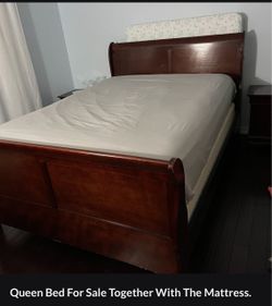 Frame bad together with mattress