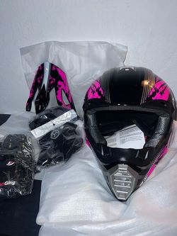 Girls large dirt bike helmet