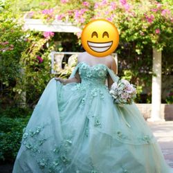 Sage Green Quinceanera Dress 