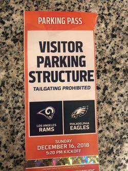 Rams parking tdy