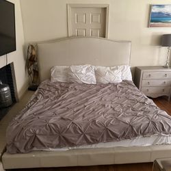 Bed Frame, Mattress And Box Springs 