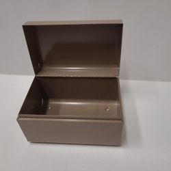 Vintage Metal 3x5 Index Card Box