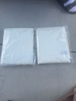2 Beige rectangle tablecloth