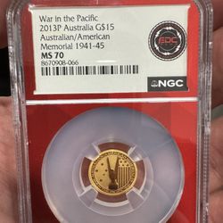 MS 70 Gold  2013 ( War In The Pacific)