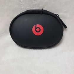Beats by Dre Case Black Red Small Headphones Zipper CASE ONLY