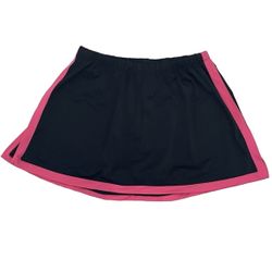 Swim 365 Womens Swim Skirt Bottom Size 8 / 18 Black Pink Attached Shorts