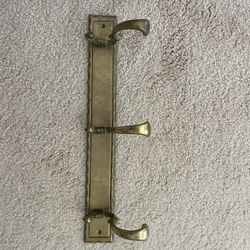 4 Old Style Solid Brass Double Wall Mount Coat Hat Towel Hooks 