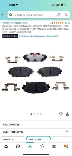 14-17 Mazda 3 Or 16-19 Mazda CX-3 Front Brake Pads