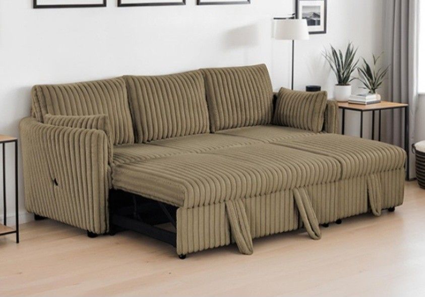 Brand New Brown Sectional Sofa Sleeper