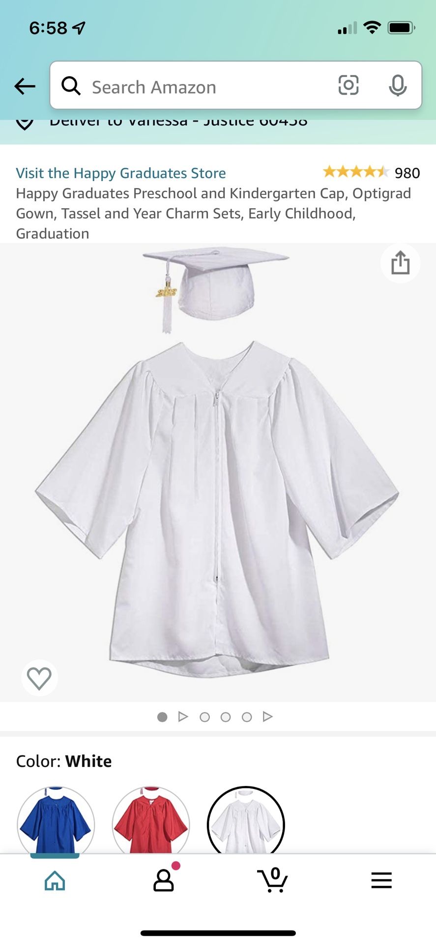 White Kindergarten Graduation Gown