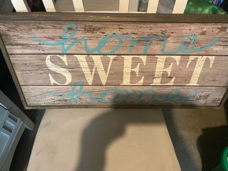 Home Sweet Home Rustic Wood Wall Sign