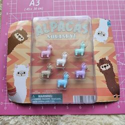 6 Squishy Alpacas In Display Packaging