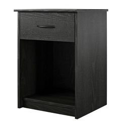 Mainstays Classic Nightstand with Drawer, True Black Oak